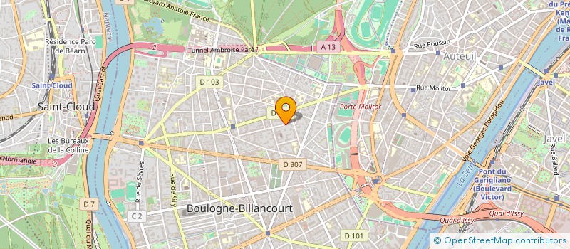 localisation de l'entreprise MONSIEUR XAVIER PRIOUR  BOULOGNE-BILLANCOURT