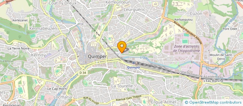 localisation de l'entreprise MONSIEUR XAVIER QUEAU à QUIMPER