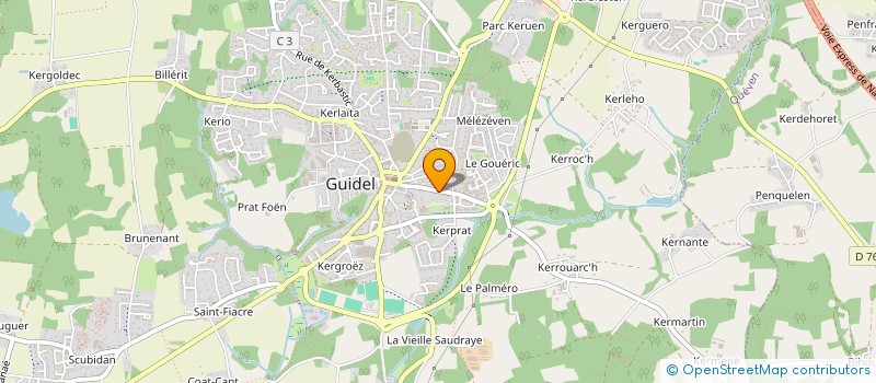 localisation de l'entreprise MONSIEUR XAVIER QUERO à GUIDEL