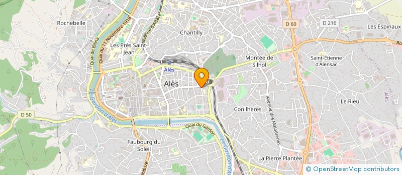 localisation de l'entreprise MONSIEUR XAVIER RAVAT  ALES