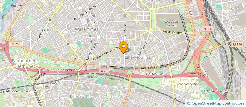 localisation de l'entreprise MONSIEUR XAVIER REGNIER à LILLE