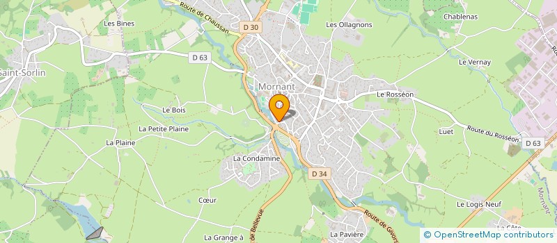 localisation de l'entreprise MONSIEUR XAVIER REYNARD  MORNANT