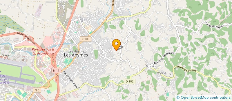 localisation de l'entreprise MONSIEUR XAVIER ROBIN à LES ABYMES