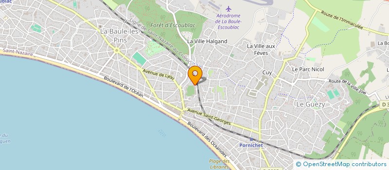 localisation de l'entreprise MONSIEUR XAVIER ROBLIN à LA BAULE-ESCOUBLAC