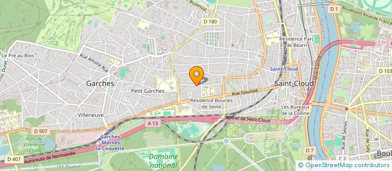 localisation de l'entreprise MONSIEUR XAVIER ROMATET à SAINT-CLOUD