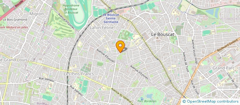 localisation de l'entreprise MONSIEUR XAVIER ROTUREAU à LE BOUSCAT