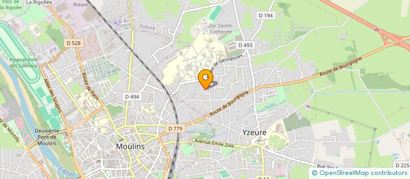 localisation de l'entreprise MONSIEUR XAVIER ROUSTAND à YZEURE