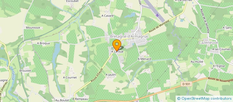 localisation de l'entreprise MONSIEUR XAVIER ROZES  BRETAGNE-D ARMAGNAC