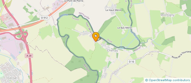 localisation de l'entreprise MONSIEUR XAVIER RUAULT  CHENAY