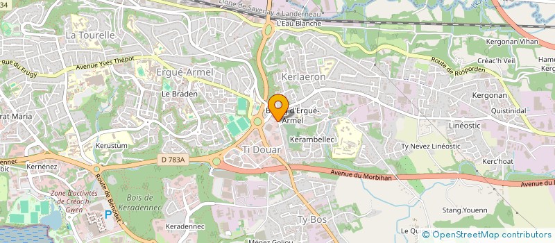 localisation de l'entreprise MONSIEUR XAVIER SALAUN à QUIMPER