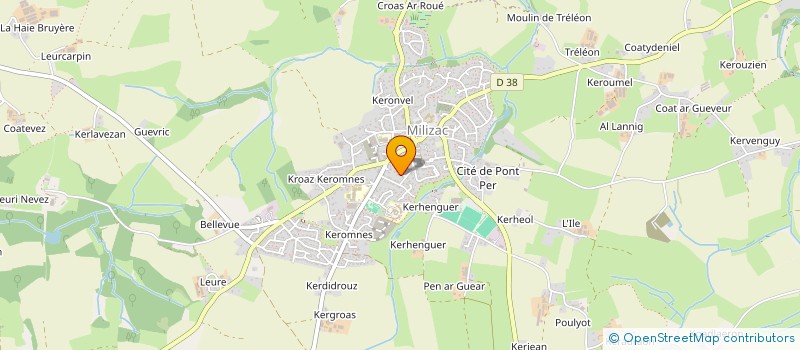 localisation de l'entreprise MONSIEUR XAVIER SALAUN  MILIZAC-GUIPRONVEL