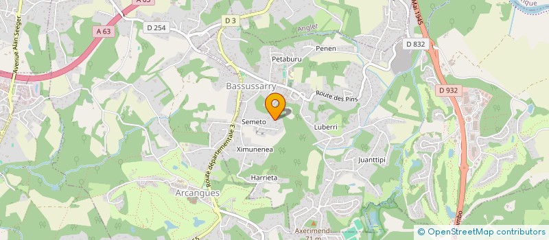 localisation de l'entreprise MONSIEUR XAVIER SARASTUME à BASSUSSARRY
