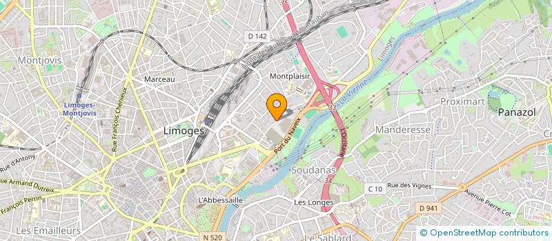 localisation de l'entreprise MONSIEUR XAVIER SAUVANAUD à LIMOGES