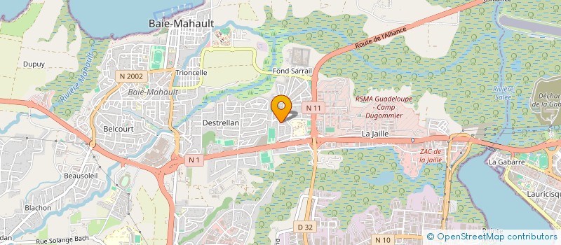 localisation de l'entreprise MONSIEUR XAVIER SERBIN  BAIE MAHAULT