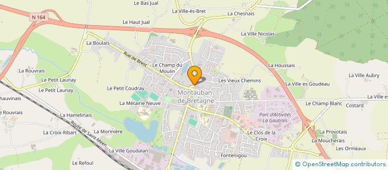 localisation de l'entreprise MONSIEUR XAVIER SERRE  MONTAUBAN-DE-BRETAGNE