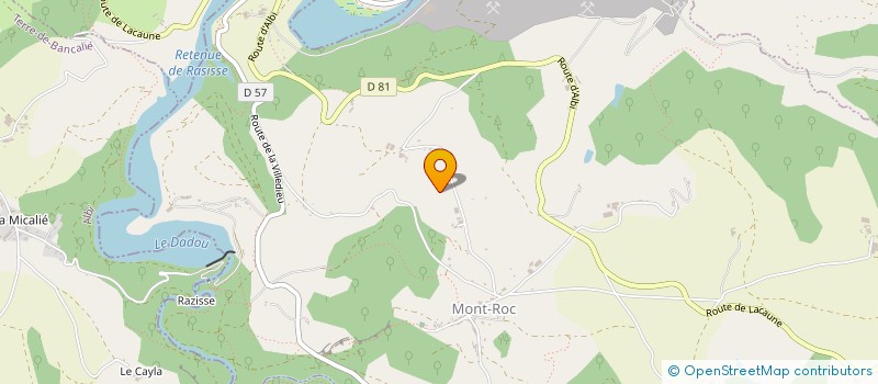 localisation de l'entreprise MONSIEUR XAVIER SEVERAC  MONT-ROC