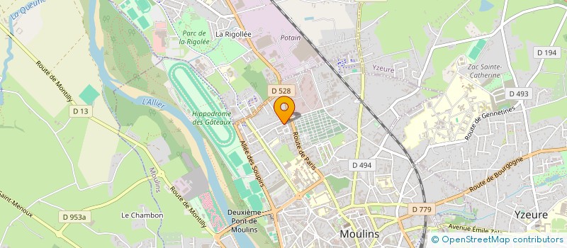 localisation de l'entreprise MONSIEUR XAVIER SIMEAND à MOULINS