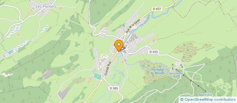 localisation de l'entreprise MONSIEUR XAVIER SIMONIN  CHAUX-NEUVE