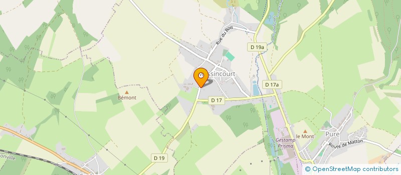 localisation de l'entreprise MONSIEUR XAVIER SIQUET  MESSINCOURT