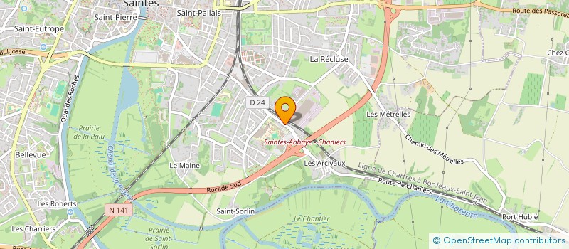 localisation de l'entreprise MONSIEUR XAVIER SLINGUE à SAINTES