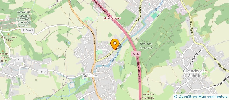 localisation de l'entreprise MONSIEUR XAVIER SOORUTH  SOUCHEZ