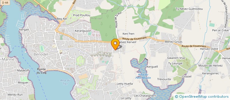 localisation de l'entreprise MONSIEUR XAVIER SOUCHON  BENODET