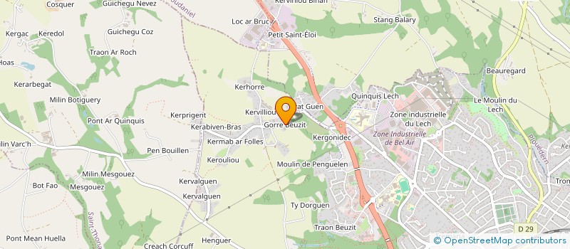 localisation de l'entreprise MONSIEUR XAVIER SPARFEL à LANDERNEAU