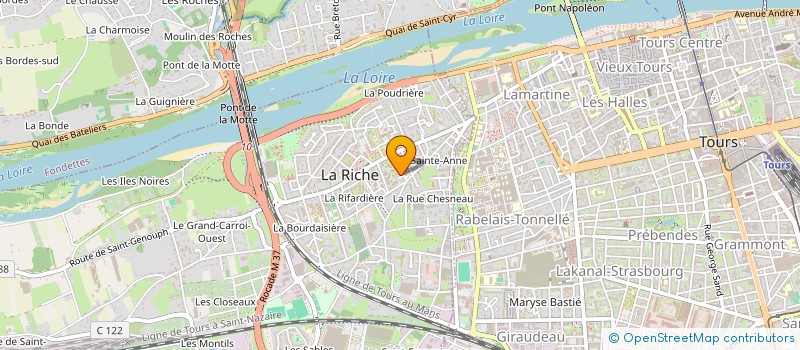 localisation de l'entreprise MONSIEUR XAVIER TEKO à LA RICHE