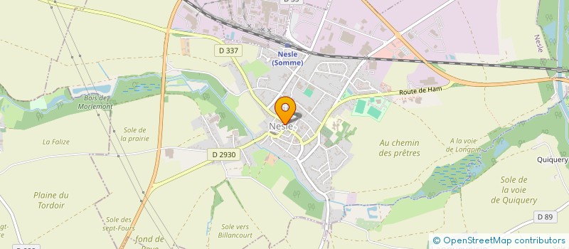localisation de l'entreprise MONSIEUR XAVIER TEMPEZ à NESLE