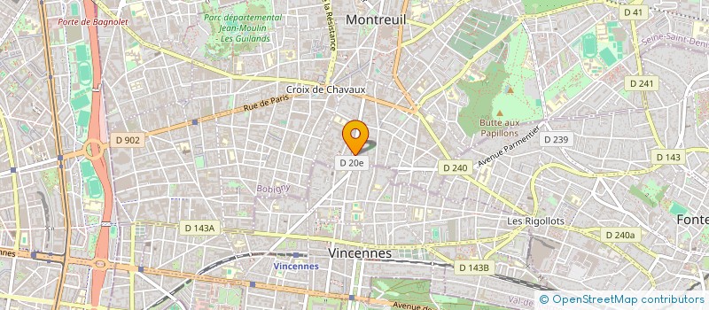 localisation de l'entreprise MONSIEUR XAVIER TERLET à MONTREUIL
