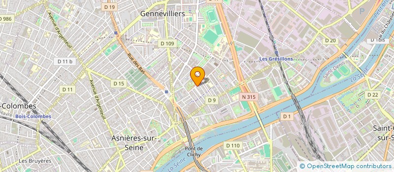 localisation de l'entreprise MONSIEUR XAVIER THAVARD à GENNEVILLIERS