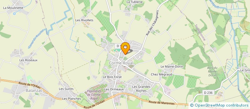 localisation de l'entreprise MONSIEUR XAVIER THEVENIN  CORME-ROYAL