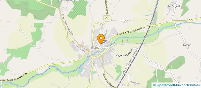 localisation de l'entreprise MONSIEUR XAVIER THEVENIN  COTEAUX-DU-BLANZACAIS