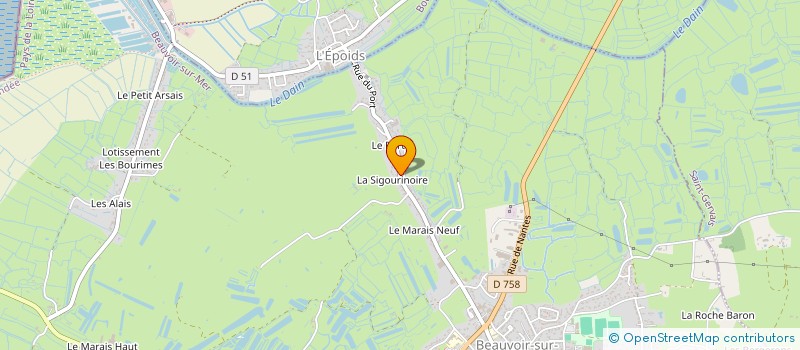 localisation de l'entreprise MONSIEUR XAVIER THOMAZEAU à BEAUVOIR-SUR-MER