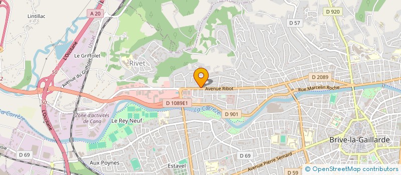 localisation de l'entreprise MONSIEUR XAVIER TOULEMONT à BRIVE-LA-GAILLARDE