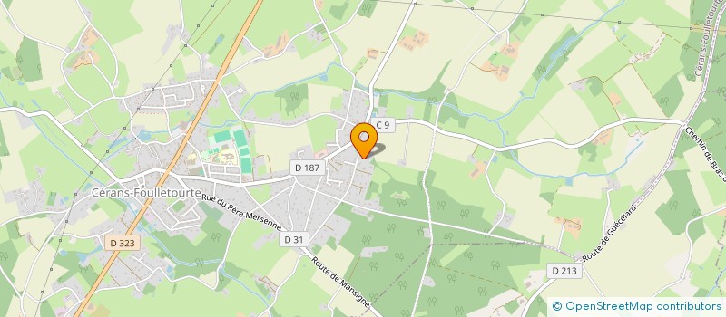 localisation de l'entreprise MONSIEUR XAVIER VANHOOLAND  CERANS-FOULLETOURTE