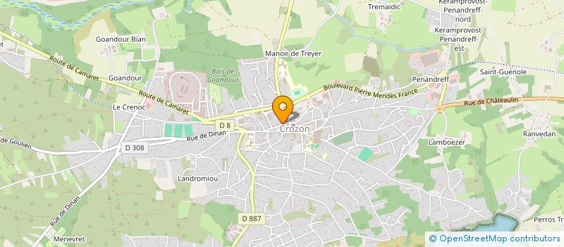 localisation de l'entreprise MONSIEUR XAVIER VELLY  CROZON