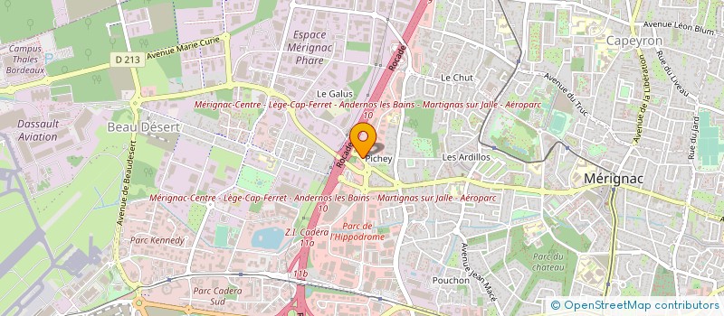 localisation de l'entreprise MONSIEUR XAVIER VERGE-DEPRE à MERIGNAC