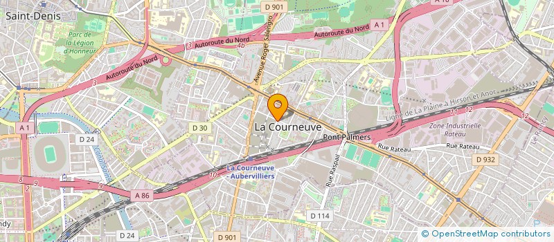 localisation de l'entreprise MONSIEUR XXX SHALAM à LA COURNEUVE