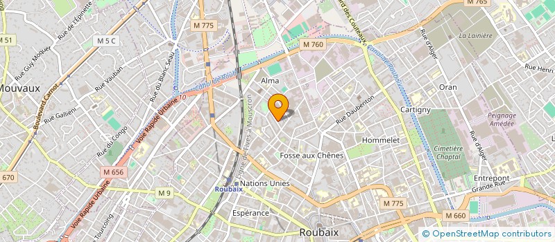 localisation de l'entreprise MONSIEUR YACIN SEDIRA  ROUBAIX