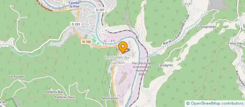 localisation de l'entreprise MONSIEUR YACINE ATTOU  LES SALLES-DU-GARDON