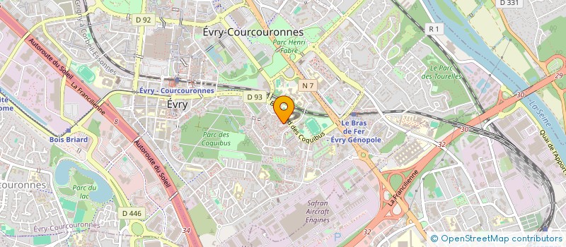 localisation de l'entreprise MONSIEUR YACINE FELLAG  EVRY-COURCOURONNES