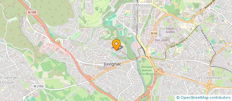 localisation de l'entreprise MONSIEUR YACINE GADI  JUVIGNAC