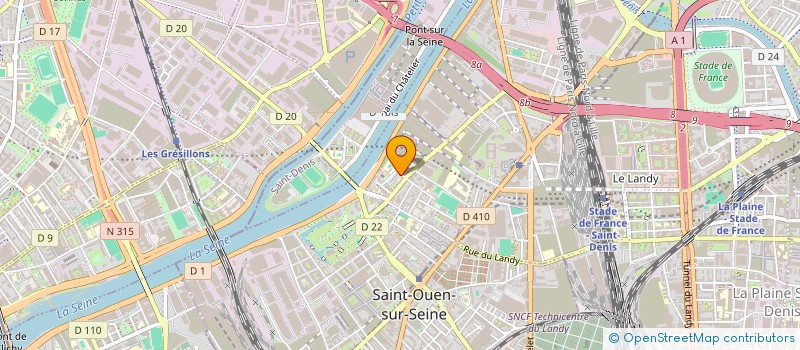 localisation de l'entreprise MONSIEUR YACINE KADRI à SAINT-OUEN-SUR-SEINE