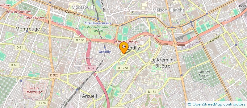 localisation de l'entreprise MONSIEUR YACINE KAMEL AKIKA à GENTILLY