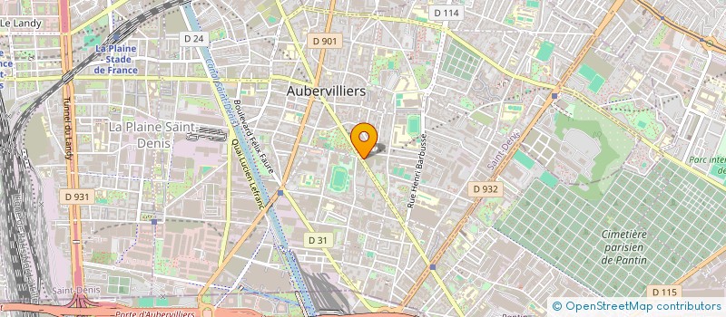 localisation de l'entreprise MONSIEUR YACINE KARIM  AUBERVILLIERS