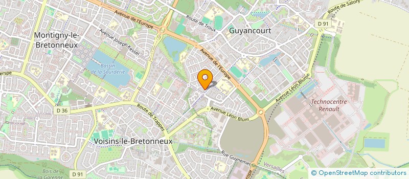 localisation de l'entreprise MONSIEUR YACINE LAMMARI  GUYANCOURT