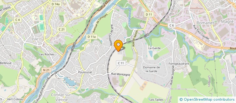 localisation de l'entreprise MONSIEUR YACINE MEKAOUI à CONDAT-SUR-VIENNE