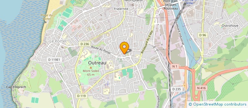 localisation de l'entreprise MONSIEUR YACINE RHOUZALI  OUTREAU