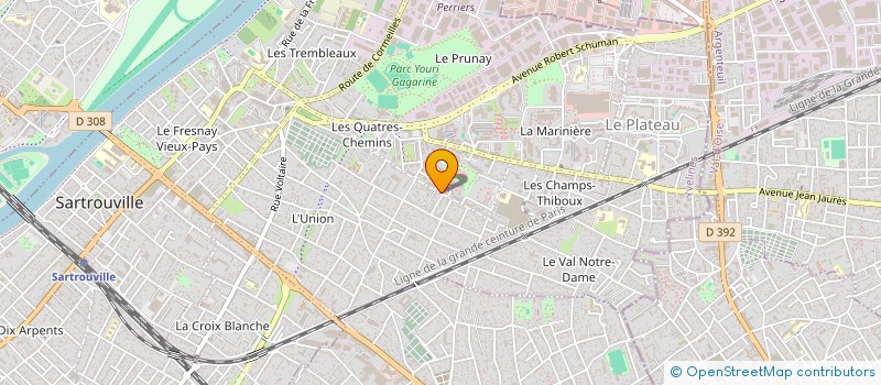 localisation de l'entreprise MONSIEUR YACOUBA GOUMANE  SARTROUVILLE